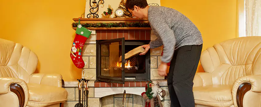Rusted Metal Fireplace Restoration in Merrillville, Indiana